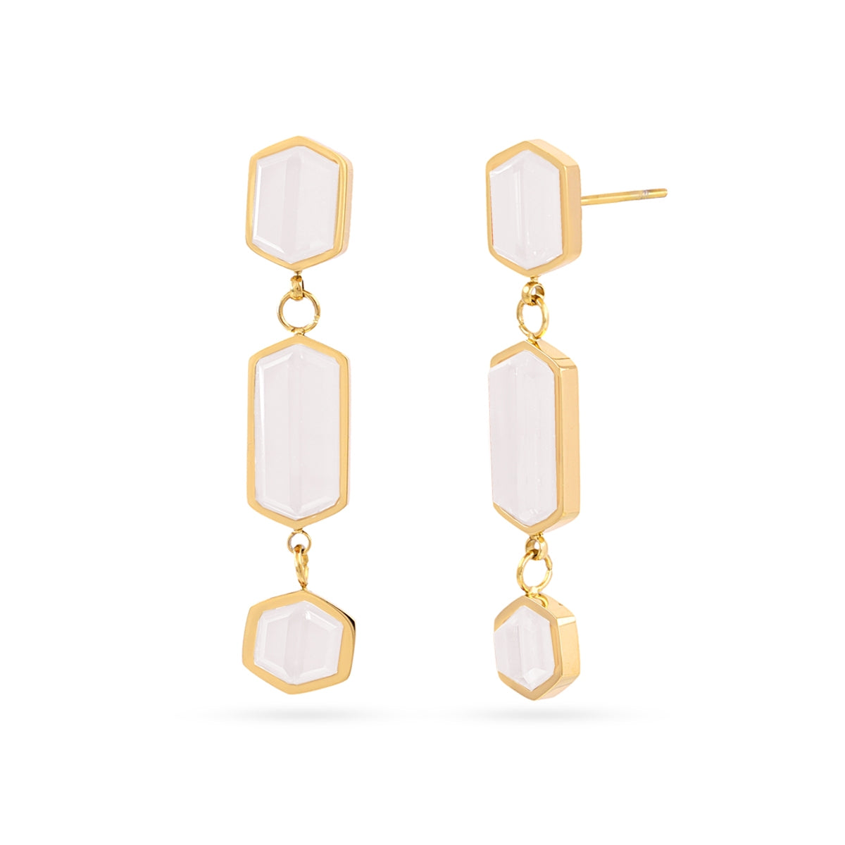 Pendientes Gleam Klyra Blanco Anartxy