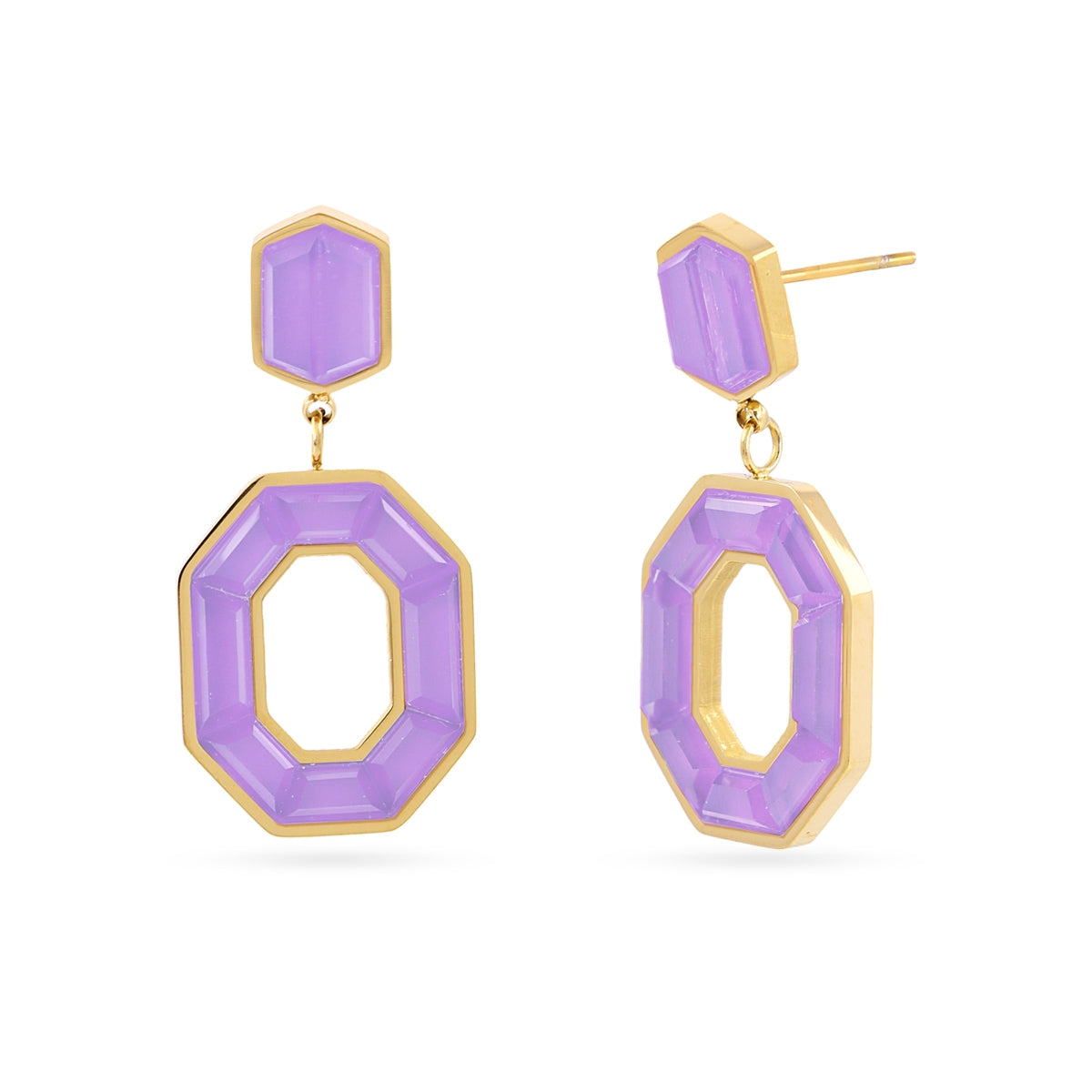 Pendientes Gleam Reiva Morado Anartxy