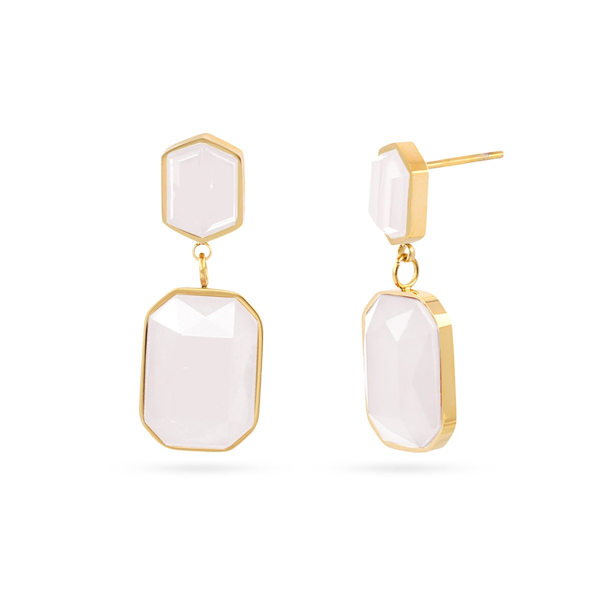 Pendientes Gleam Ylva Blanco Anartxy