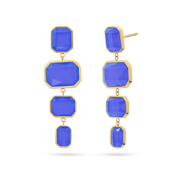 Pendientes largos Pixels Solar Azul Anartxy
