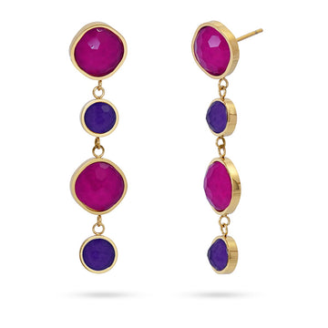 Pendientes largos Elata Rosa Anartxy