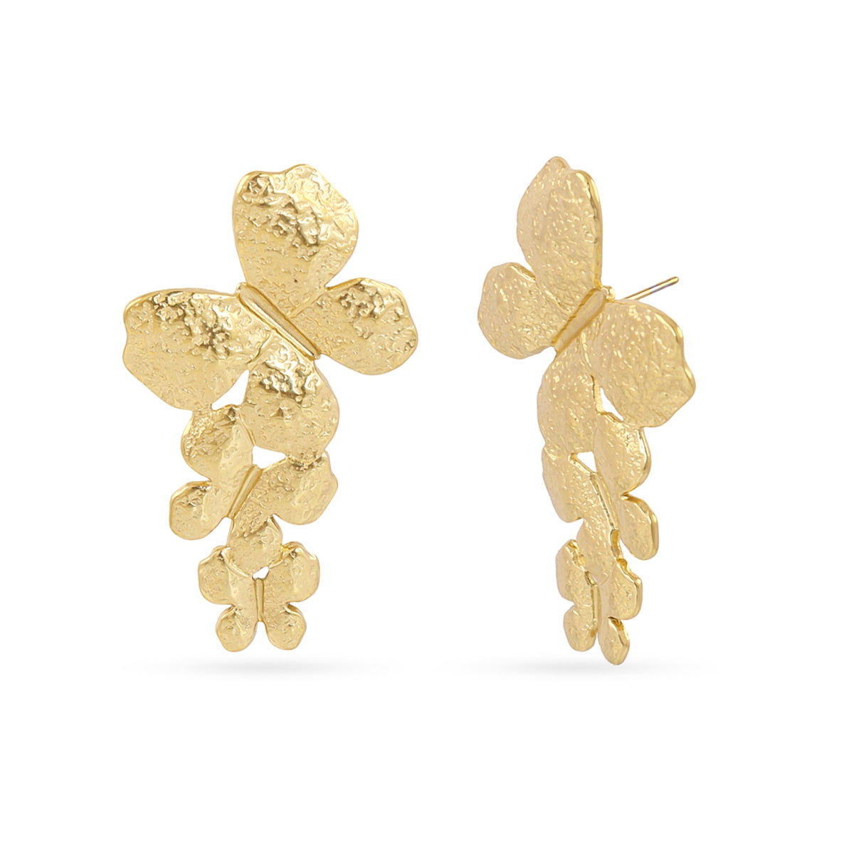 Pendientes largos Essentials mariposas Dorado Anartxy