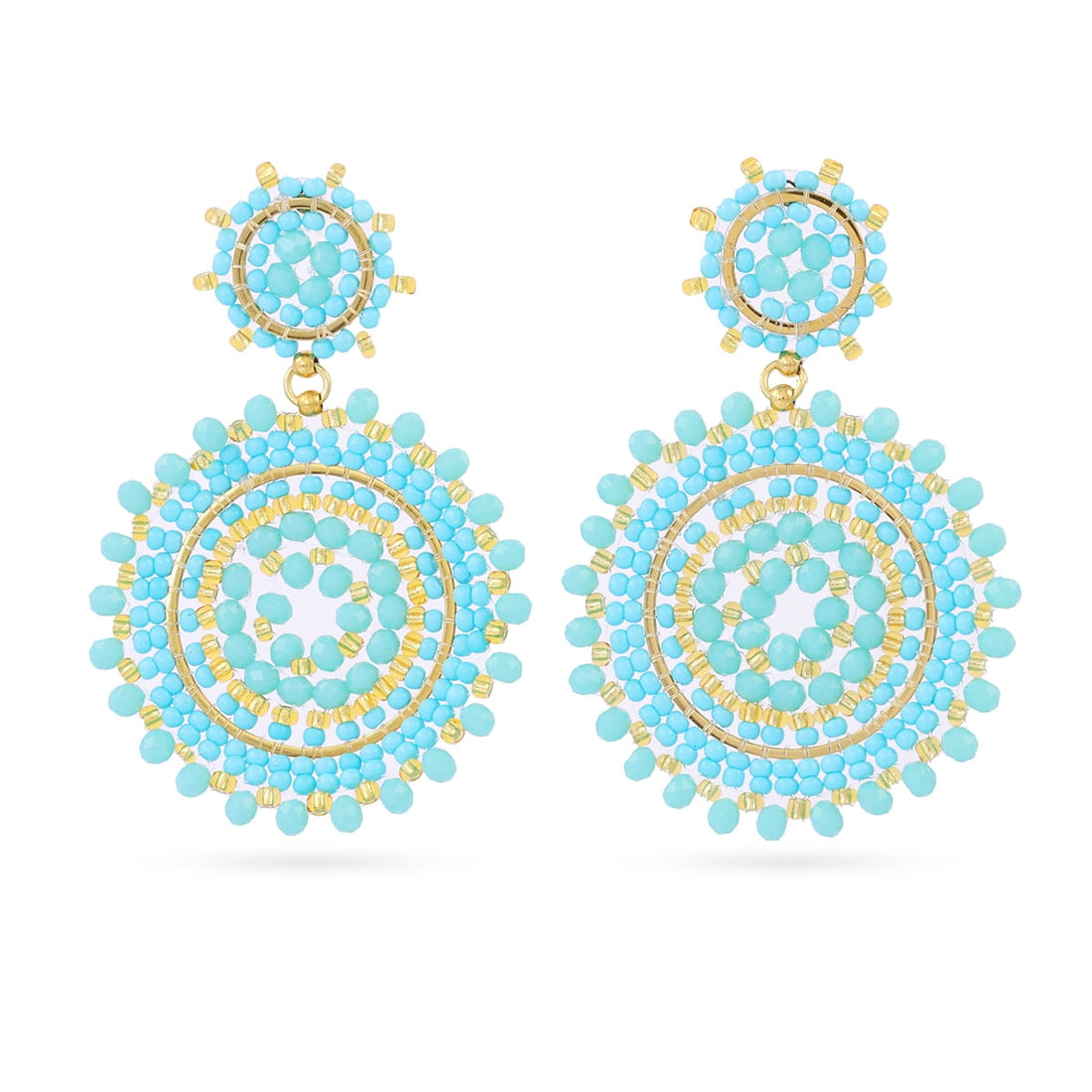 Pendientes largos Solea mandala Turquesa Anartxy