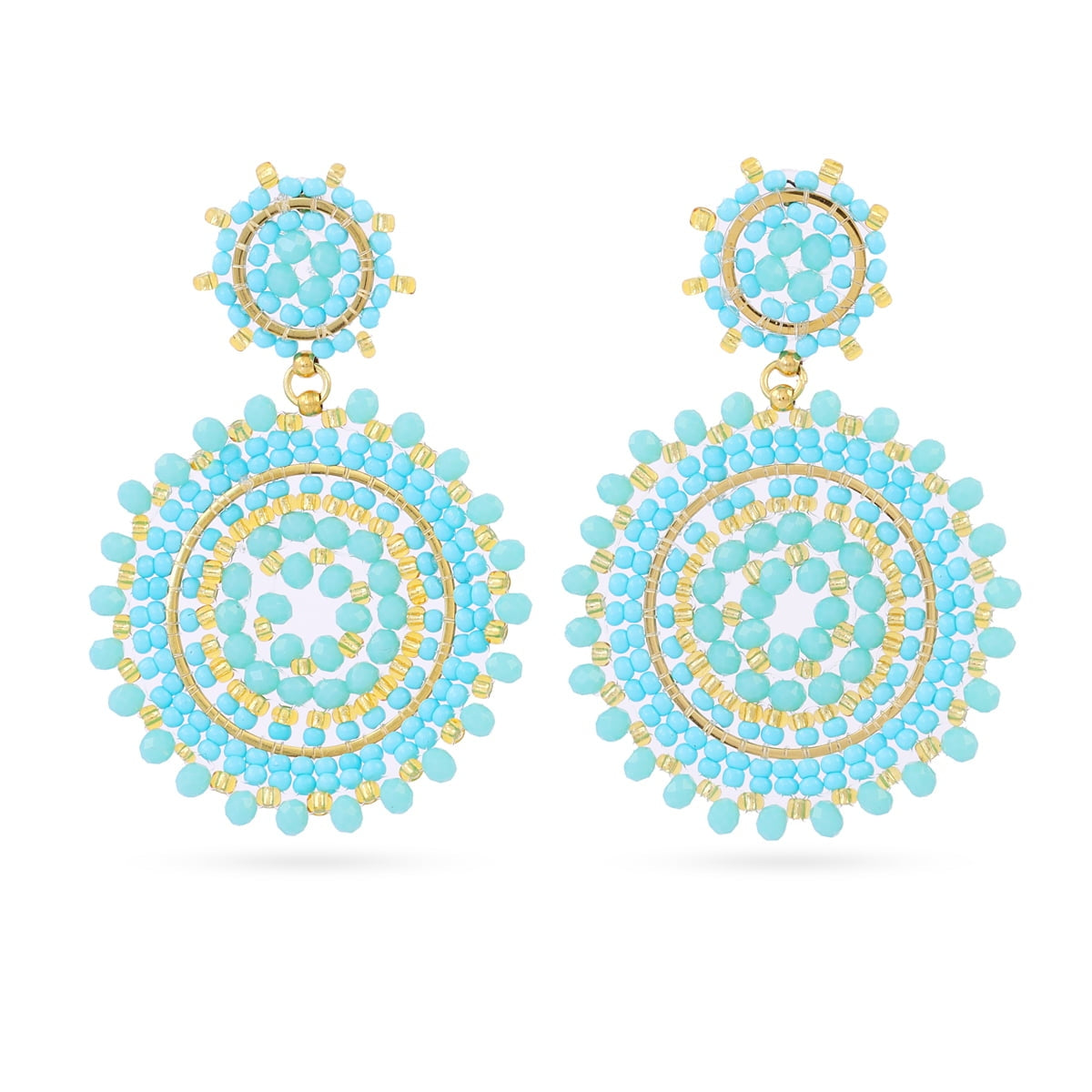 Pendientes largos Solea mandala Turquesa Anartxy