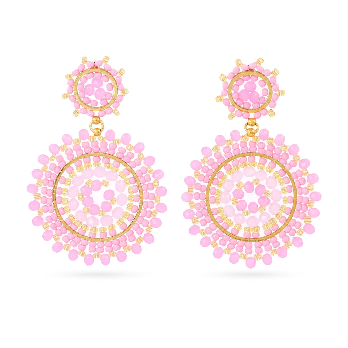 Pendientes largos Solea mandala Rosa Anartxy