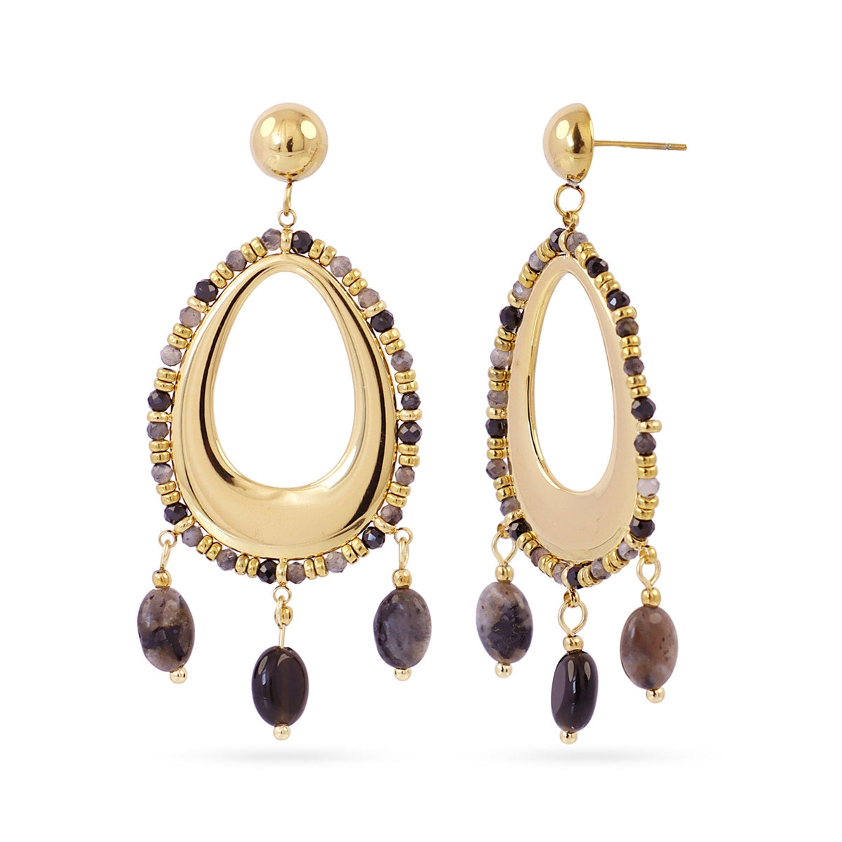 Pendientes largos Spirit boho Negro Anartxy