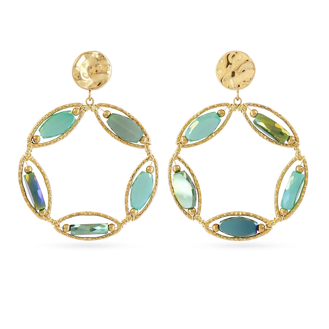 Pendientes largos Spirit corona floral Anartxy
