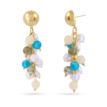 Pendientes Marbles Havenly Turquesa Anartxy