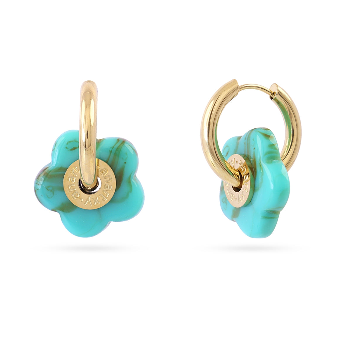 Pendientes Marbles Kavya Turquesa Anartxy