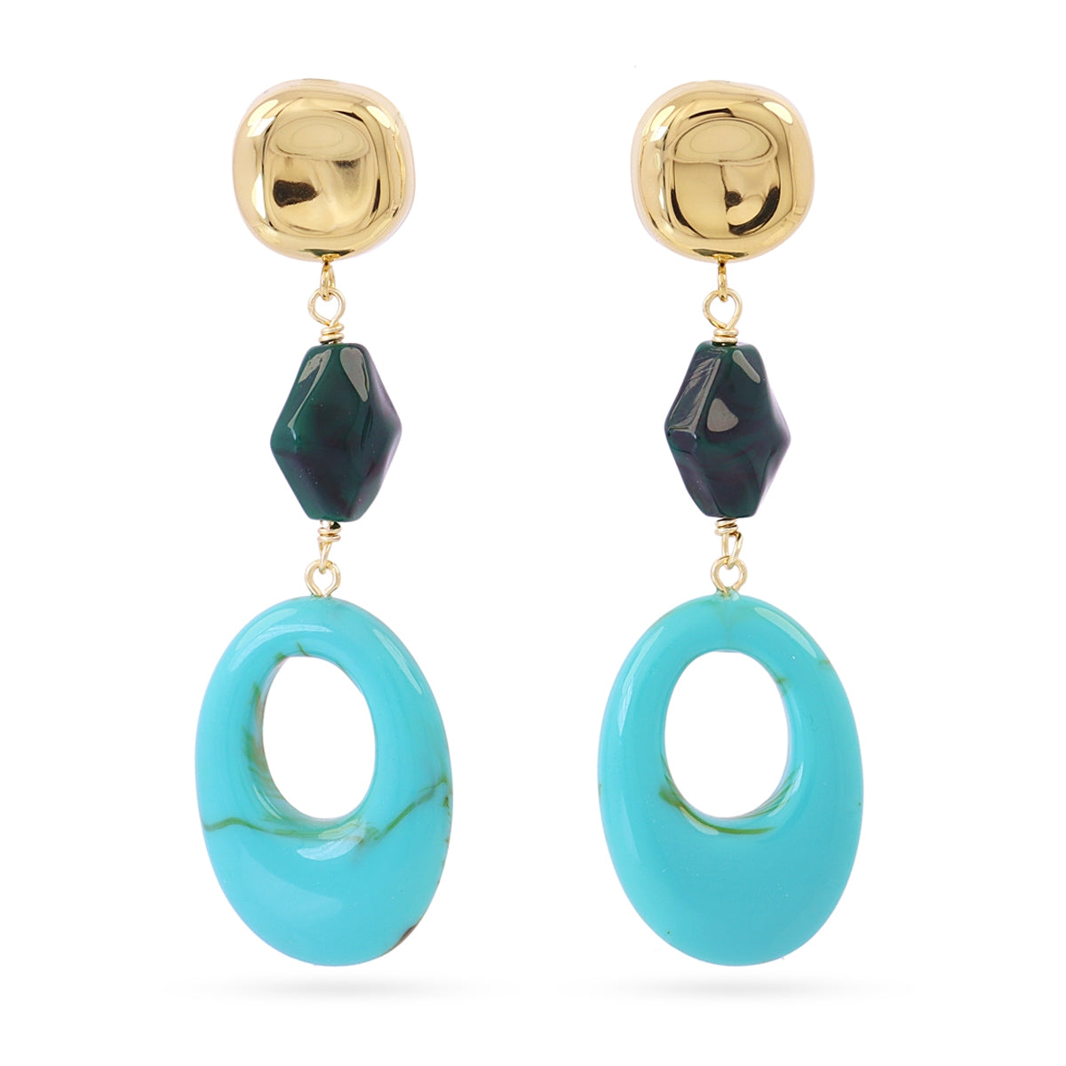 Pendientes Marbles Morya Turquesa Anartxy