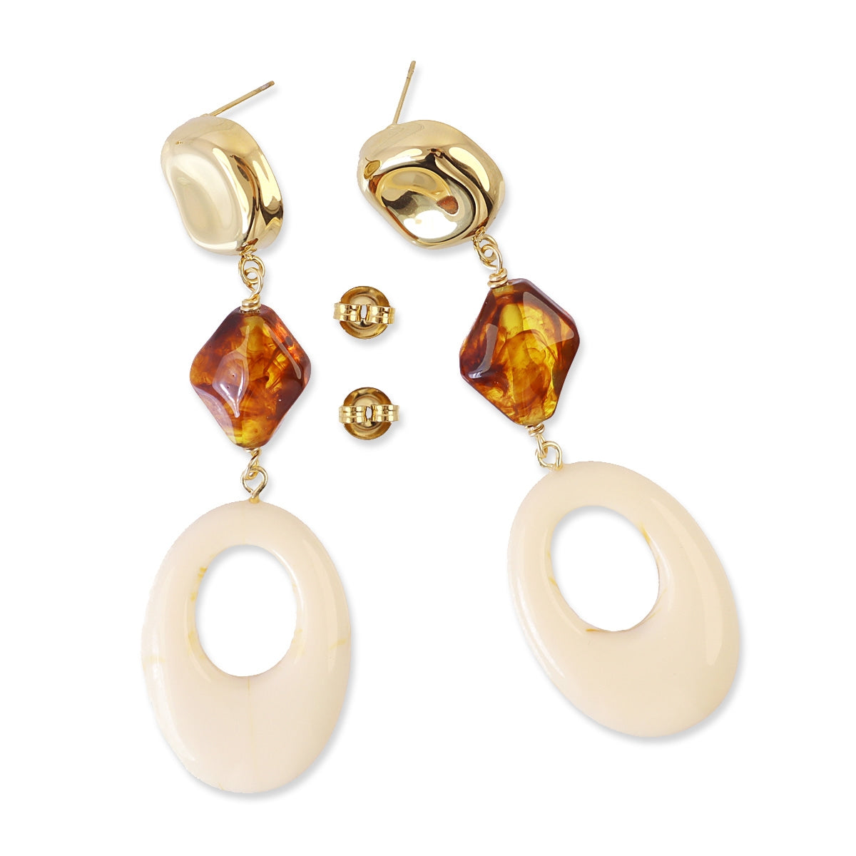 Pendientes Marbles Morya Beige Anartxy