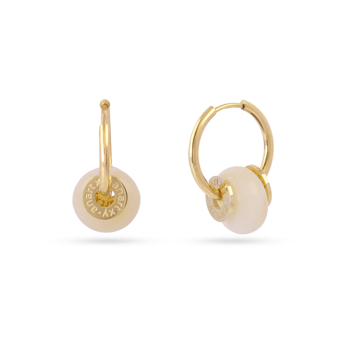 Pendientes Marbles Slow Blanco Anartxy