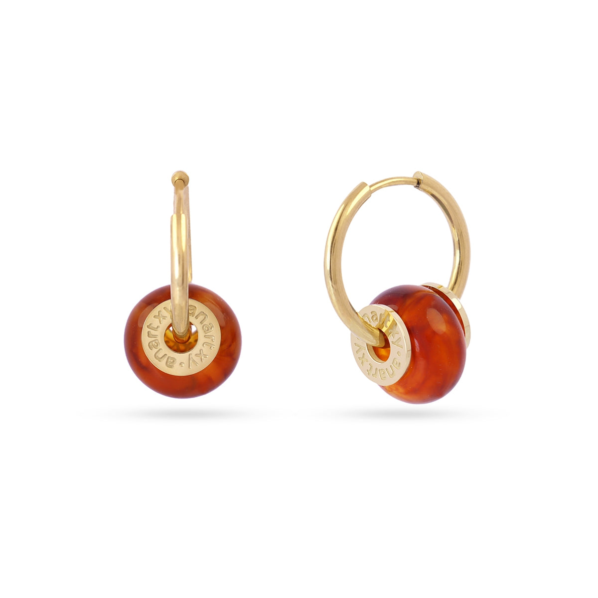 Pendientes Marbles Slow Naranja Anartxy