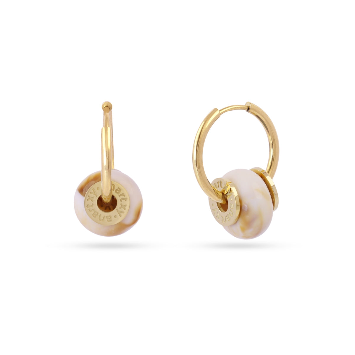 Pendientes Marbles Slow Beige Anartxy