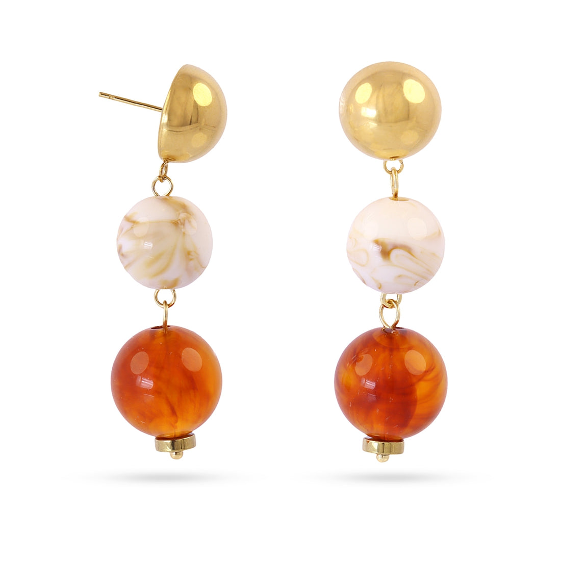 Pendientes Marbles Soul Naranja Anartxy