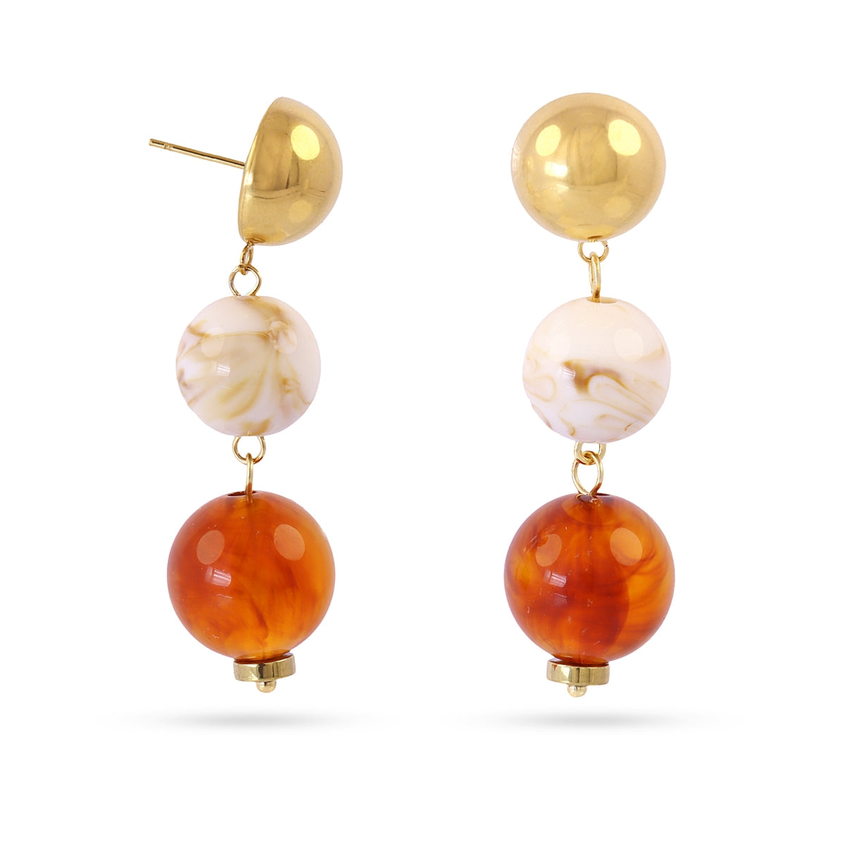 Pendientes Marbles Soul Naranja Anartxy