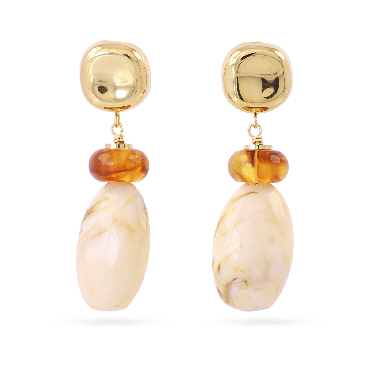 Pendientes Marbles Strata Beige Anartxy