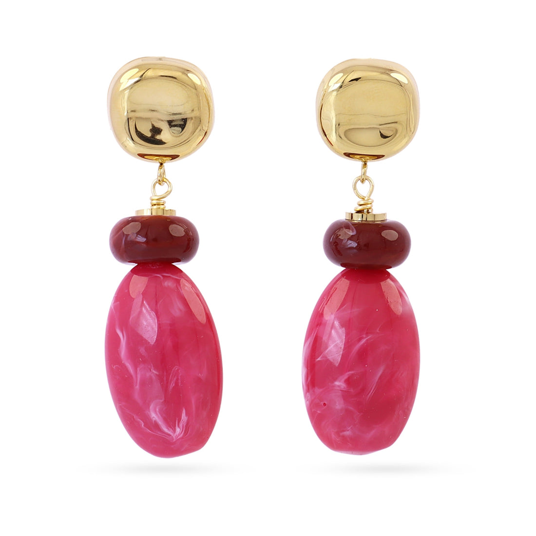 Pendientes Marbles Strata Rosa Anartxy