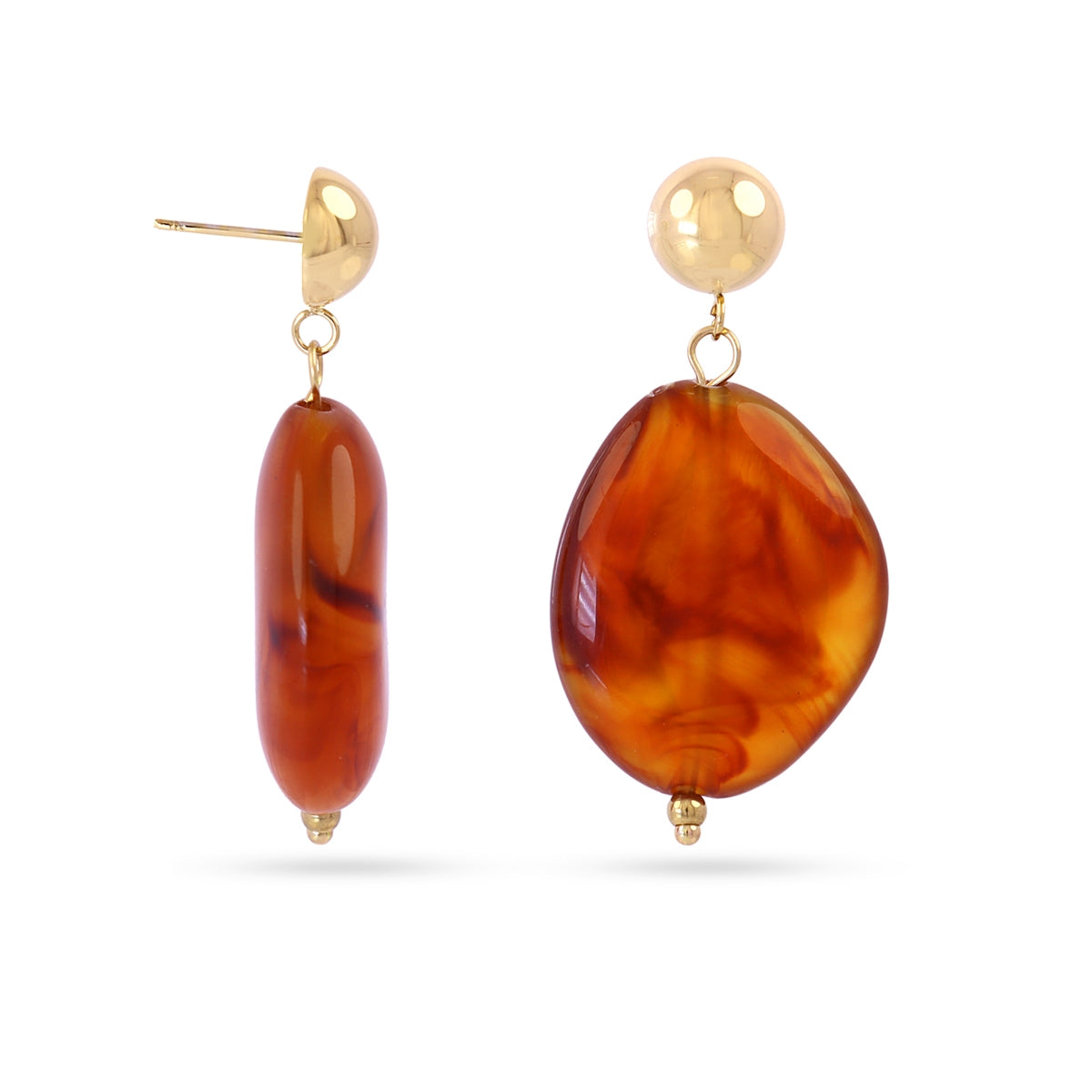 Pendientes Marbles Tempo Naranja Anartxy