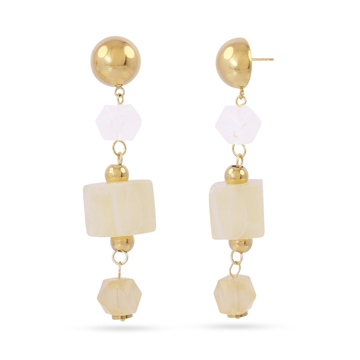 Pendientes Marbles Twina Beige Anartxy