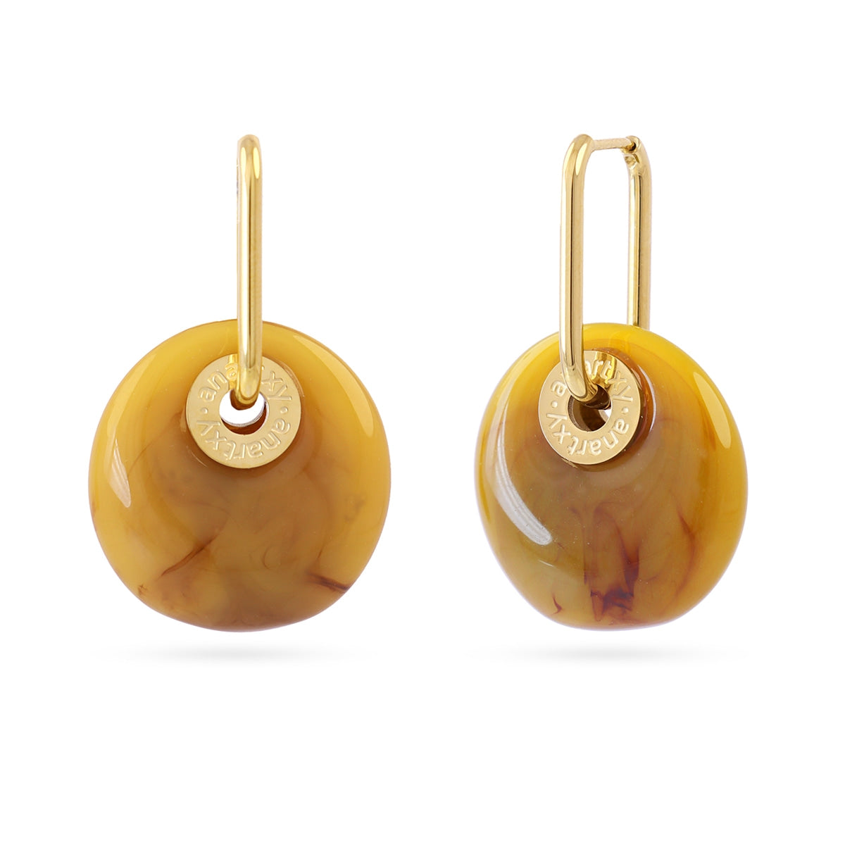 Pendientes Marbles Xyra Amarillo Anartxy