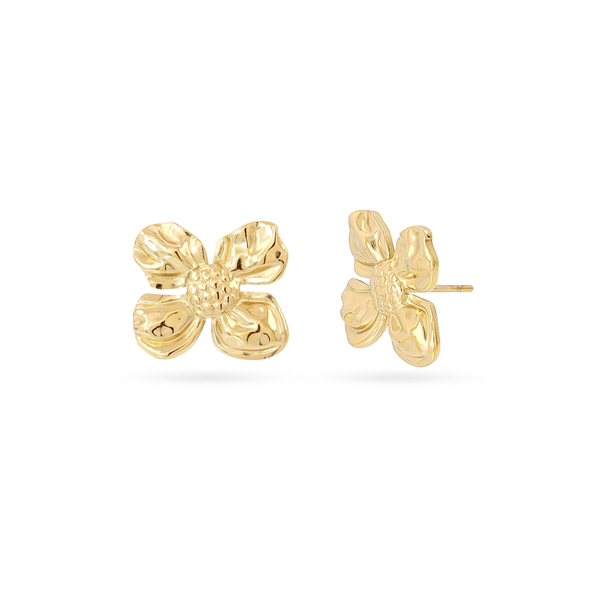 Pendientes mini Essentials flor pétalos Dorado Anartxy