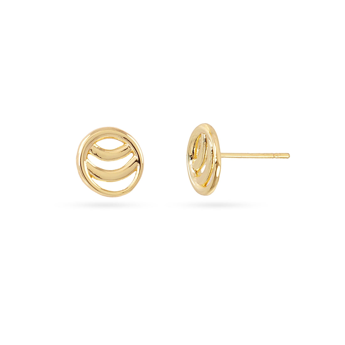 Pendientes Mirage botón Dorado Anartxy