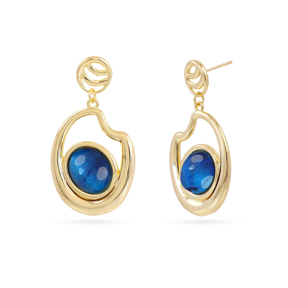 Pendientes Mirage geométrico Azul Anartxy