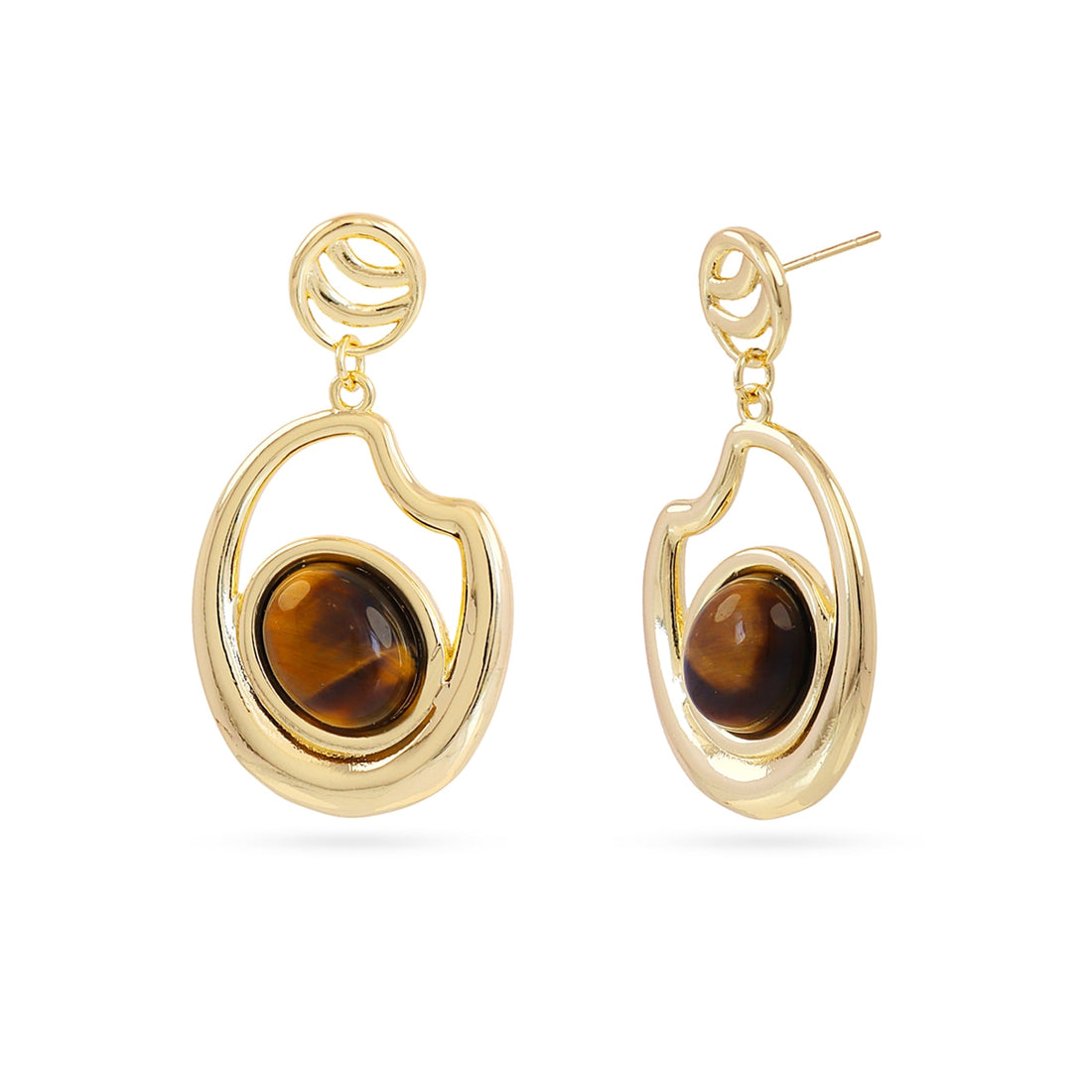 Pendientes Mirage geométrico Café Anartxy