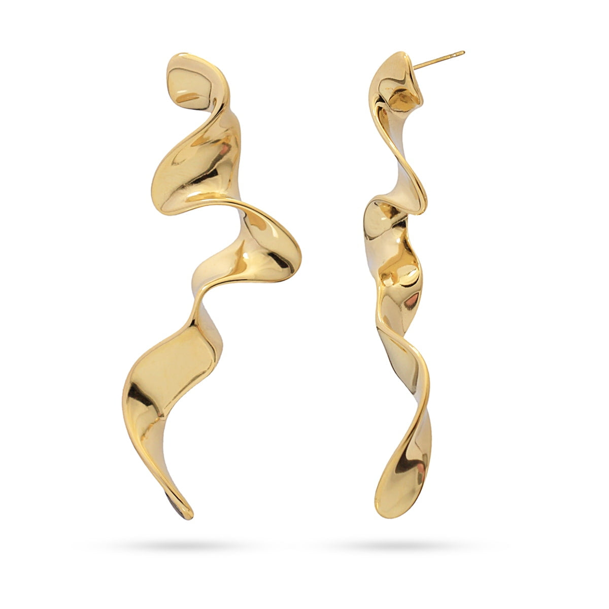 Pendientes largos Waves Dorado Anartxy