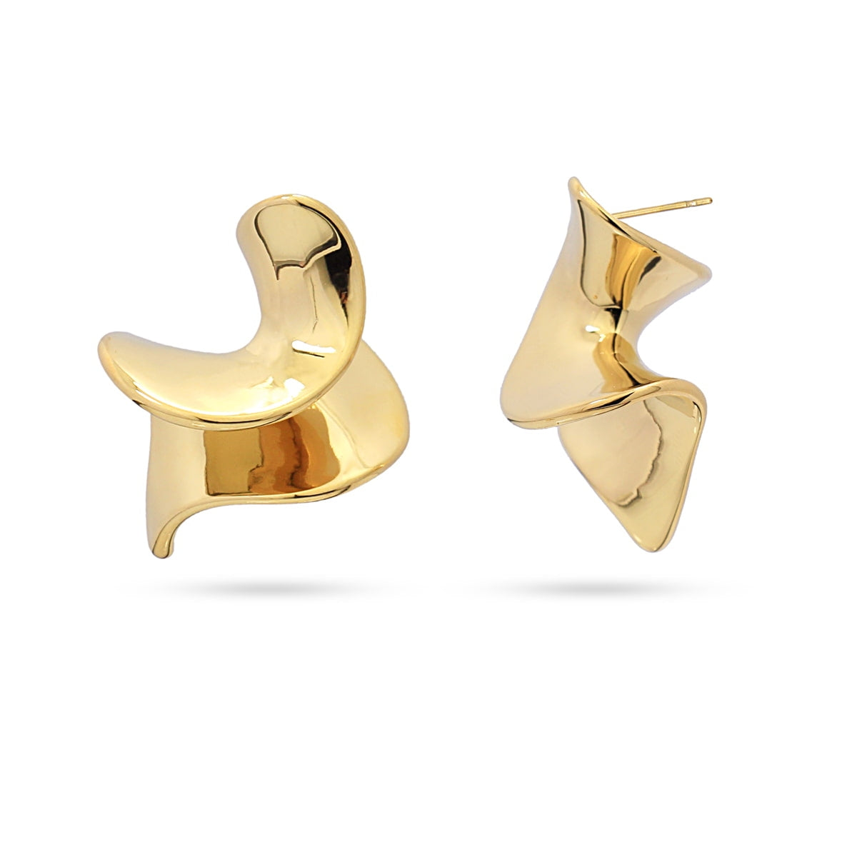 Pendientes Waves Big Path Dorado Anartxy