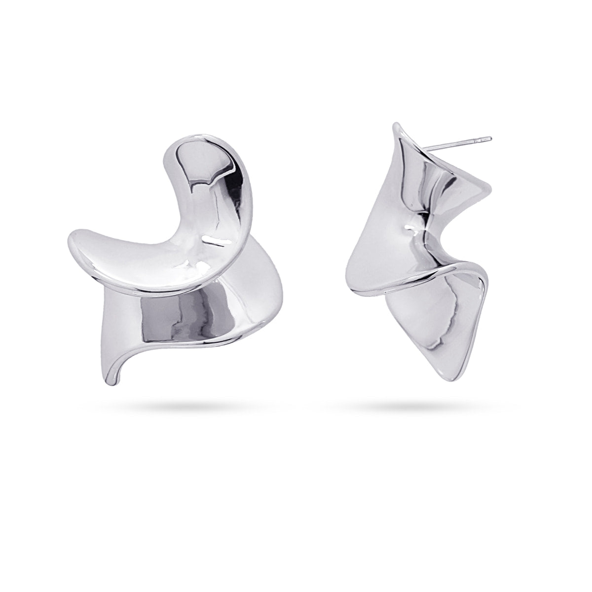 Pendientes Waves Big Path Plateado Anartxy