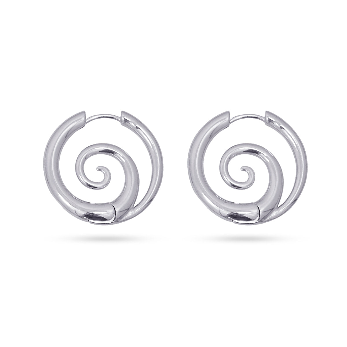 Pendientes Waves Twirls Plateado Anartxy