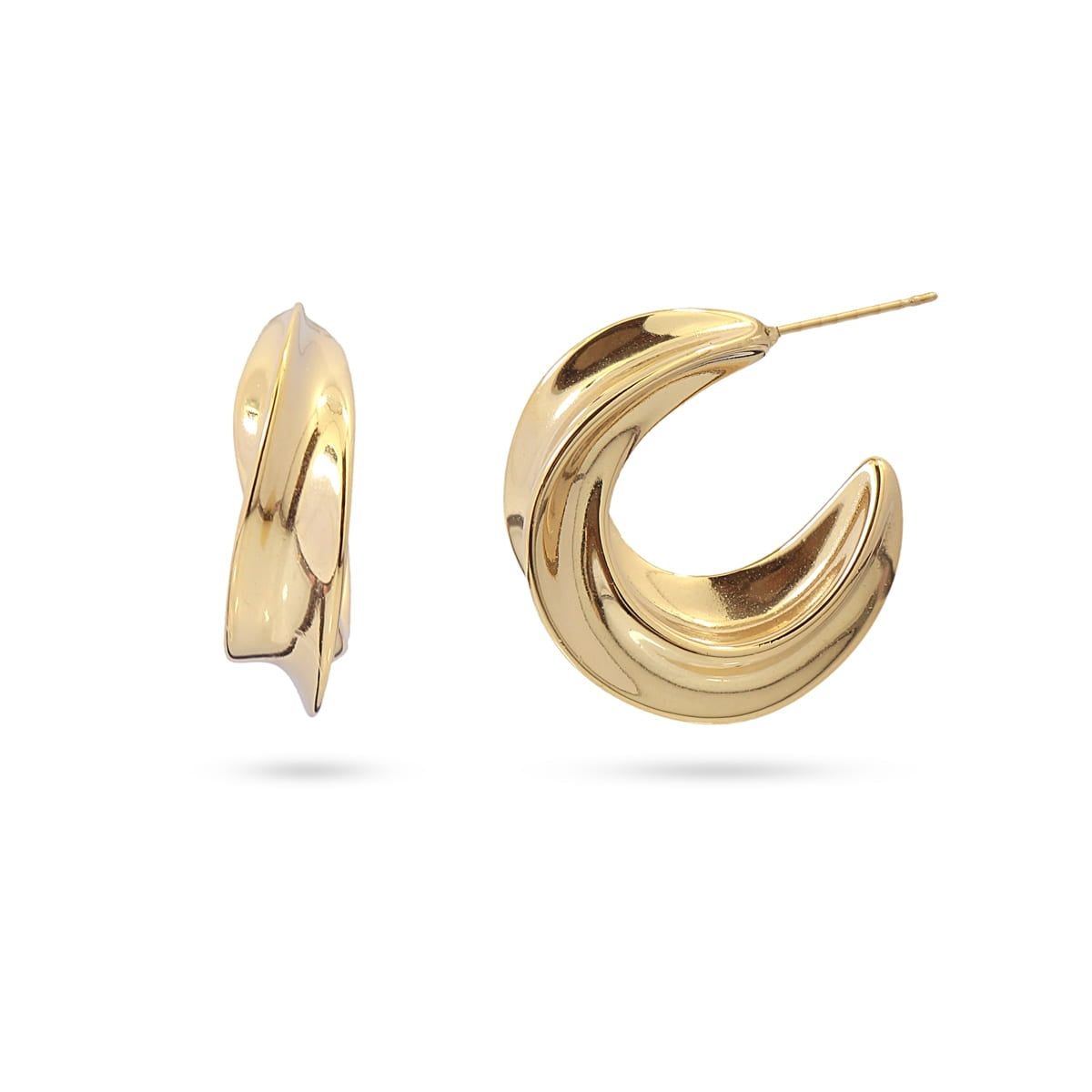 Pendientes Waves Twist Creast Dorado Anartxy