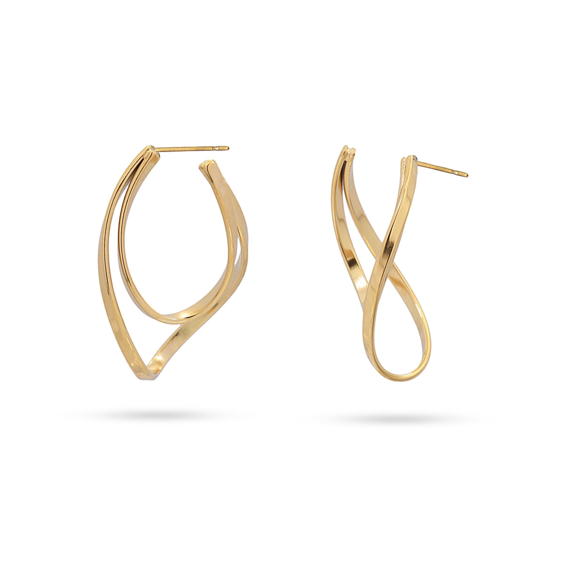 Pendientes Waves Twisting Dorado Anartxy