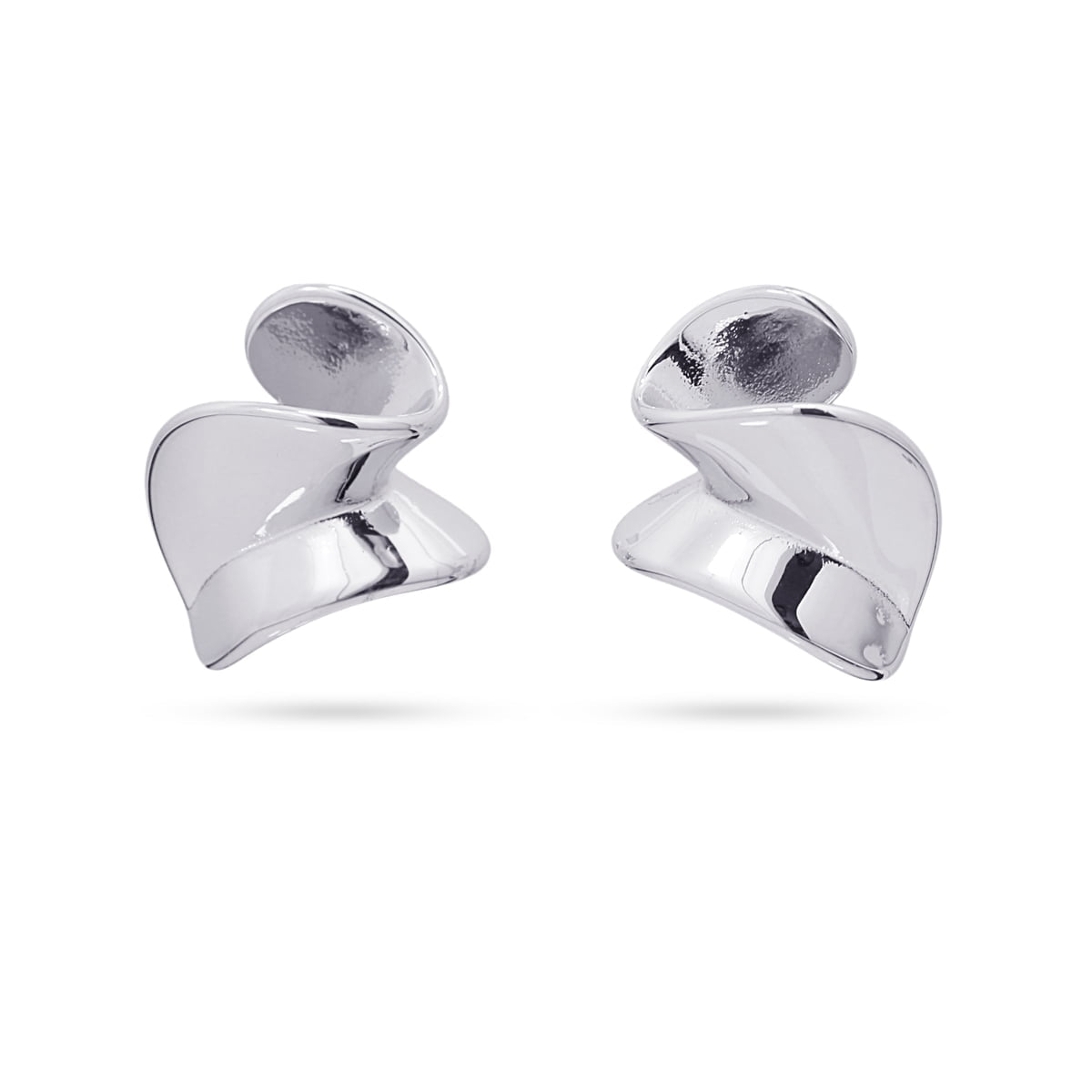 Pendientes Waves Path Plateado Anartxy