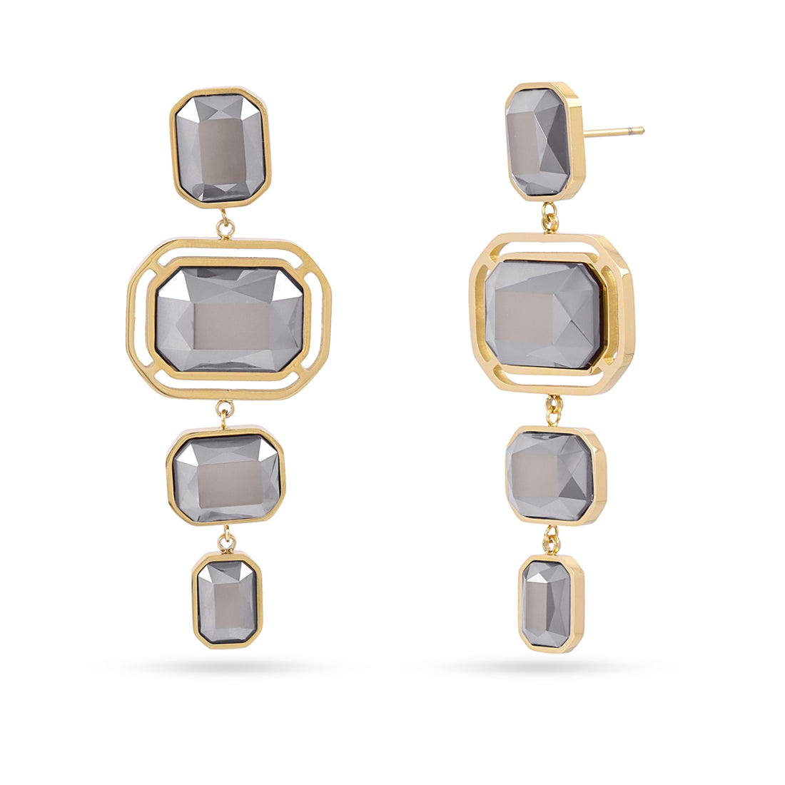 Pendientes Pixels Glowd Gris Anartxy