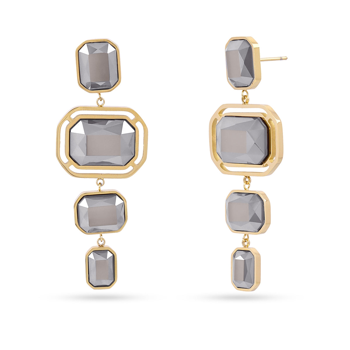Pendientes Pixels Glowd Gris Anartxy