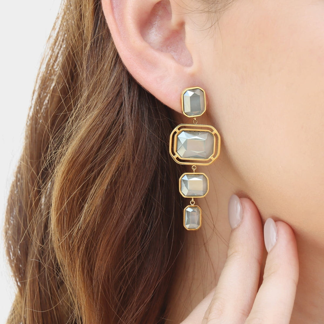 Pendientes Pixels Glowd Gris Anartxy