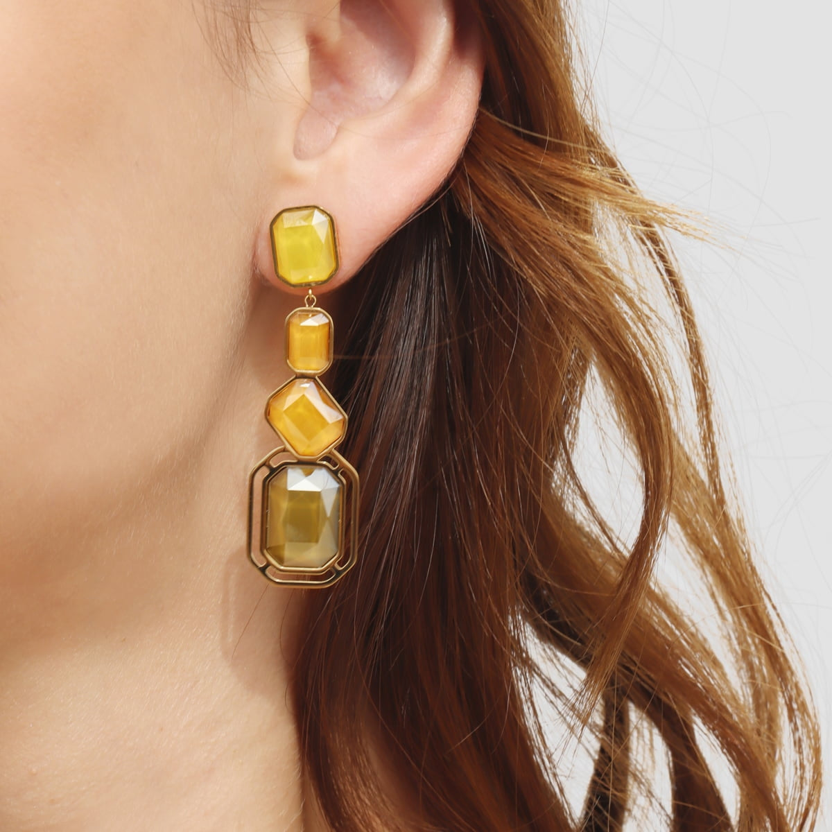 Pendientes Pixels Solesse Amarillo Anartxy