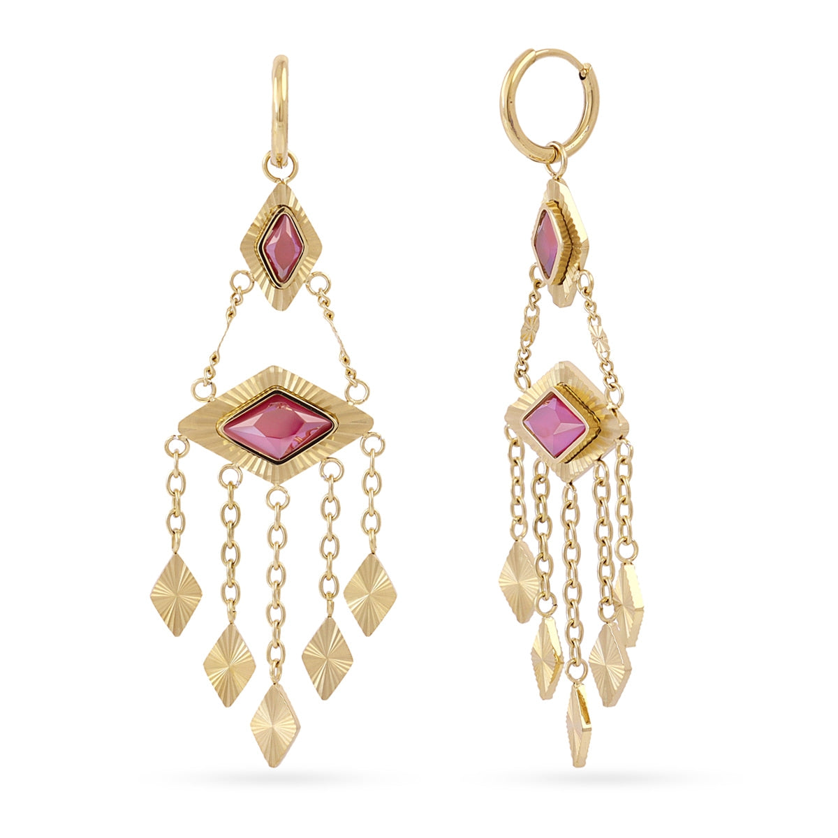 Pendientes Prisma araña Rosa Anartxy