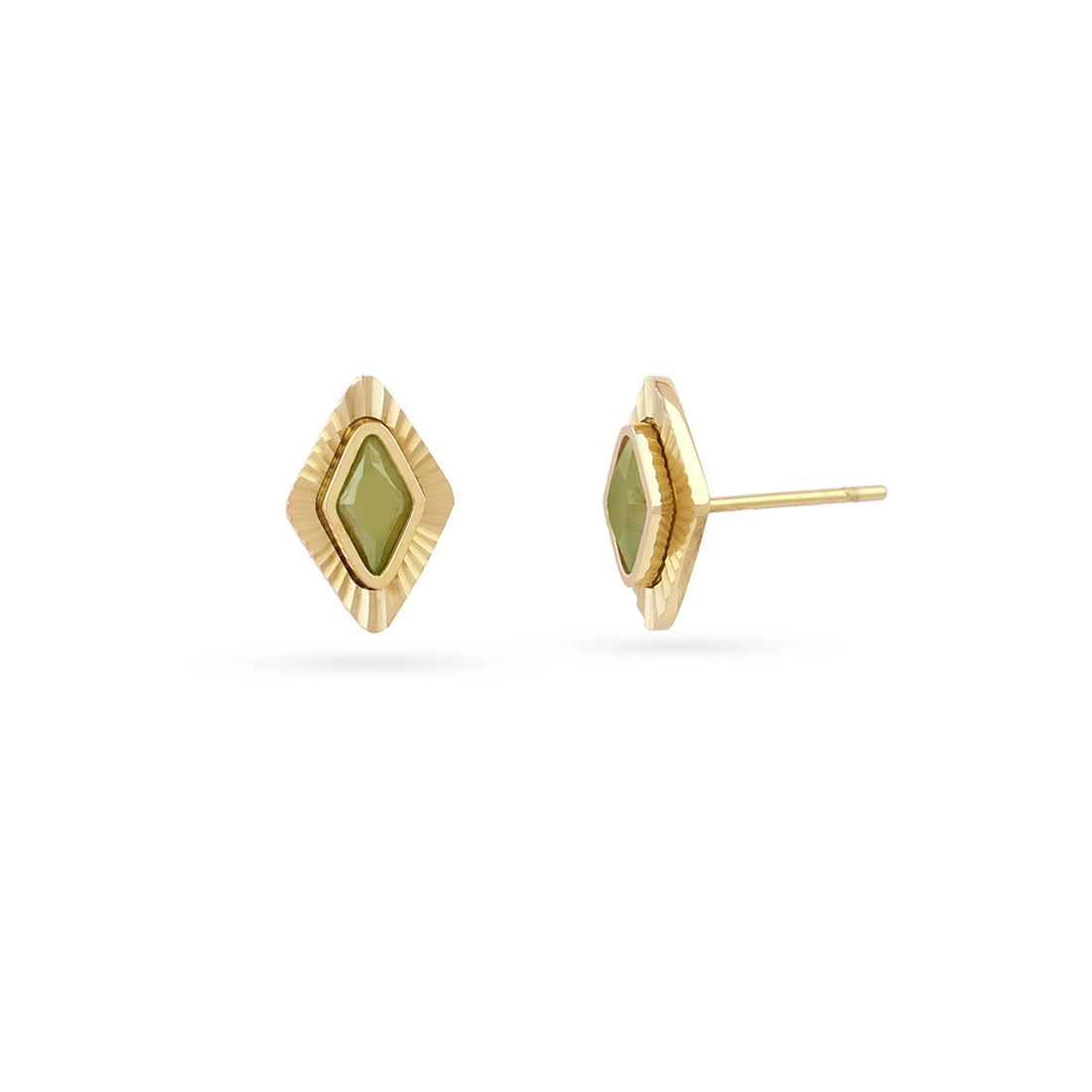 Pendientes Prisma botón Verde Anartxy