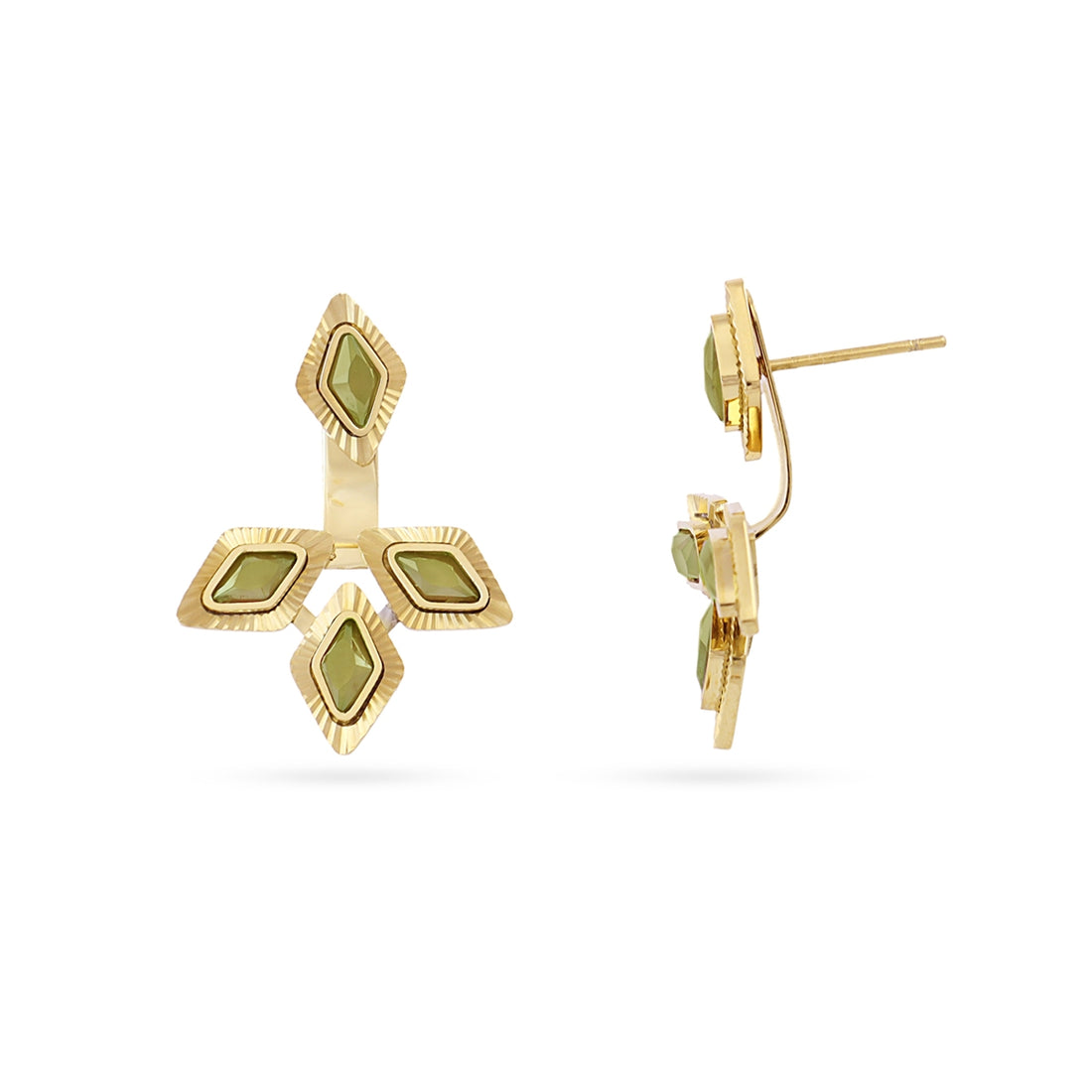Pendientes Prisma flor Verde Anartxy