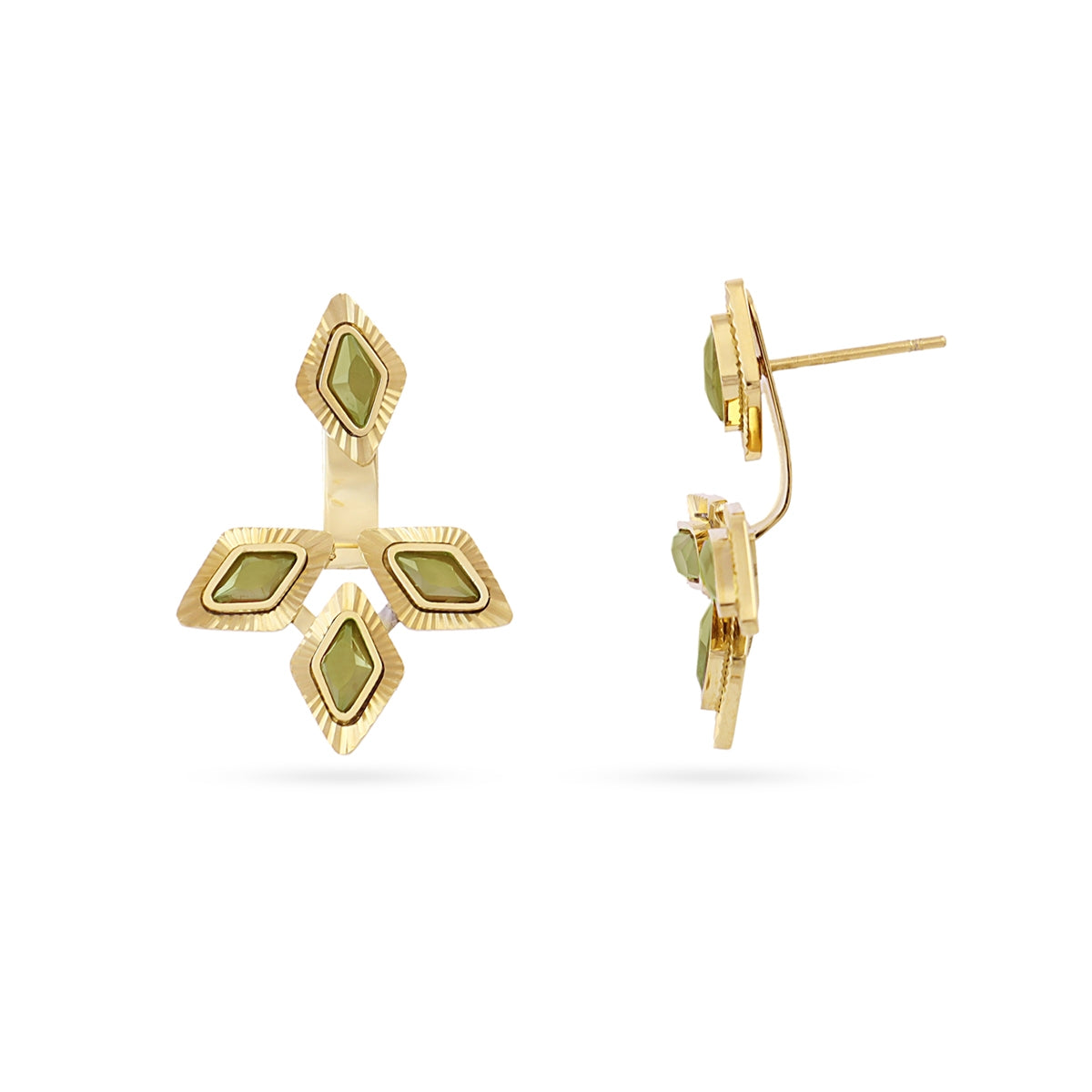 Pendientes Prisma flor Verde Anartxy