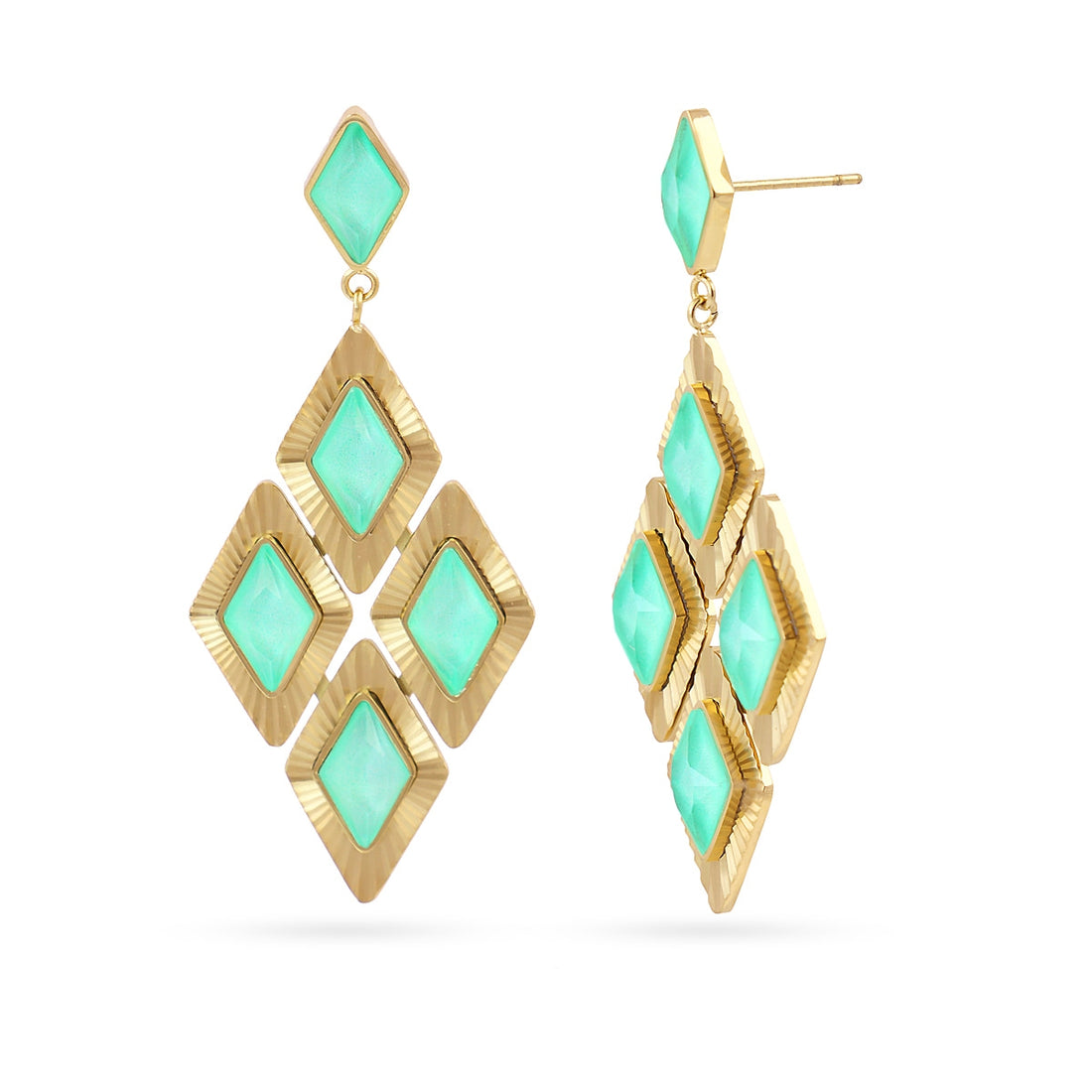 Pendientes Prisma Irixa Verde Anartxy