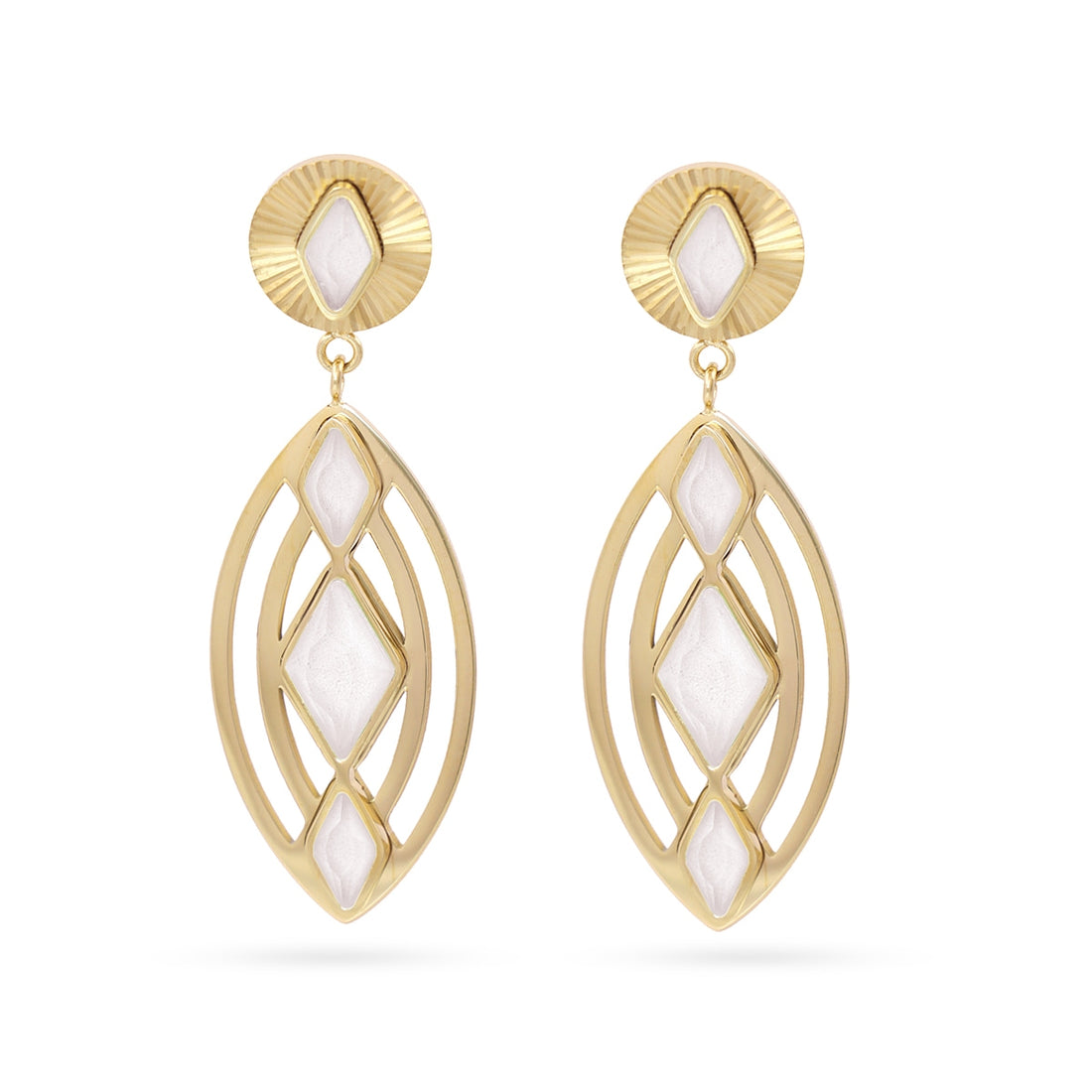 Pendientes Prisma Lunex Blanco Anartxy