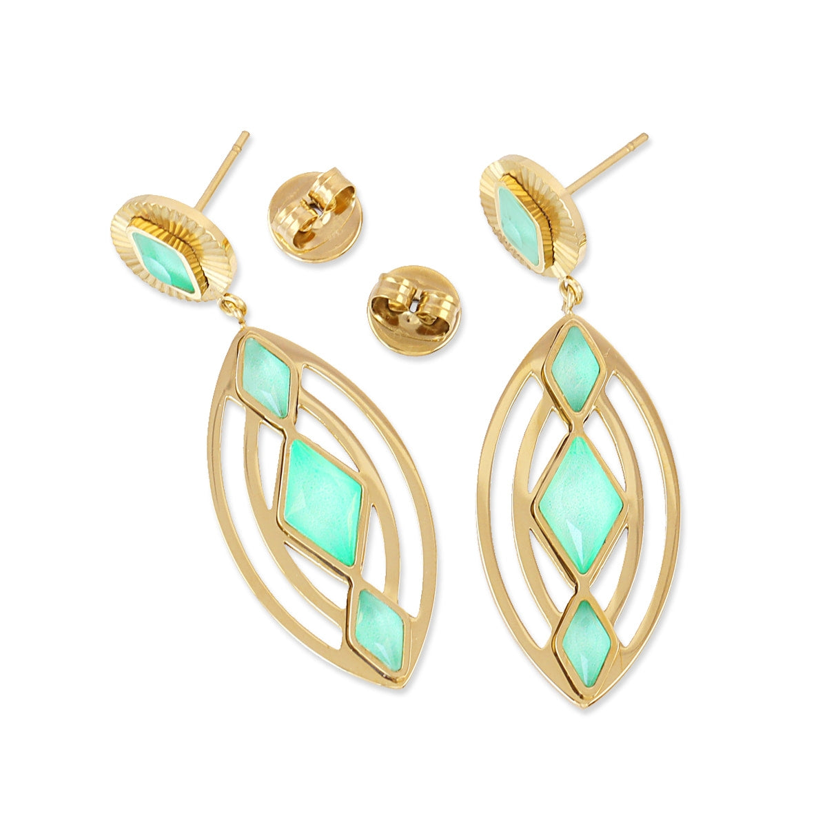 Pendientes Prisma Lunex Verde Anartxy