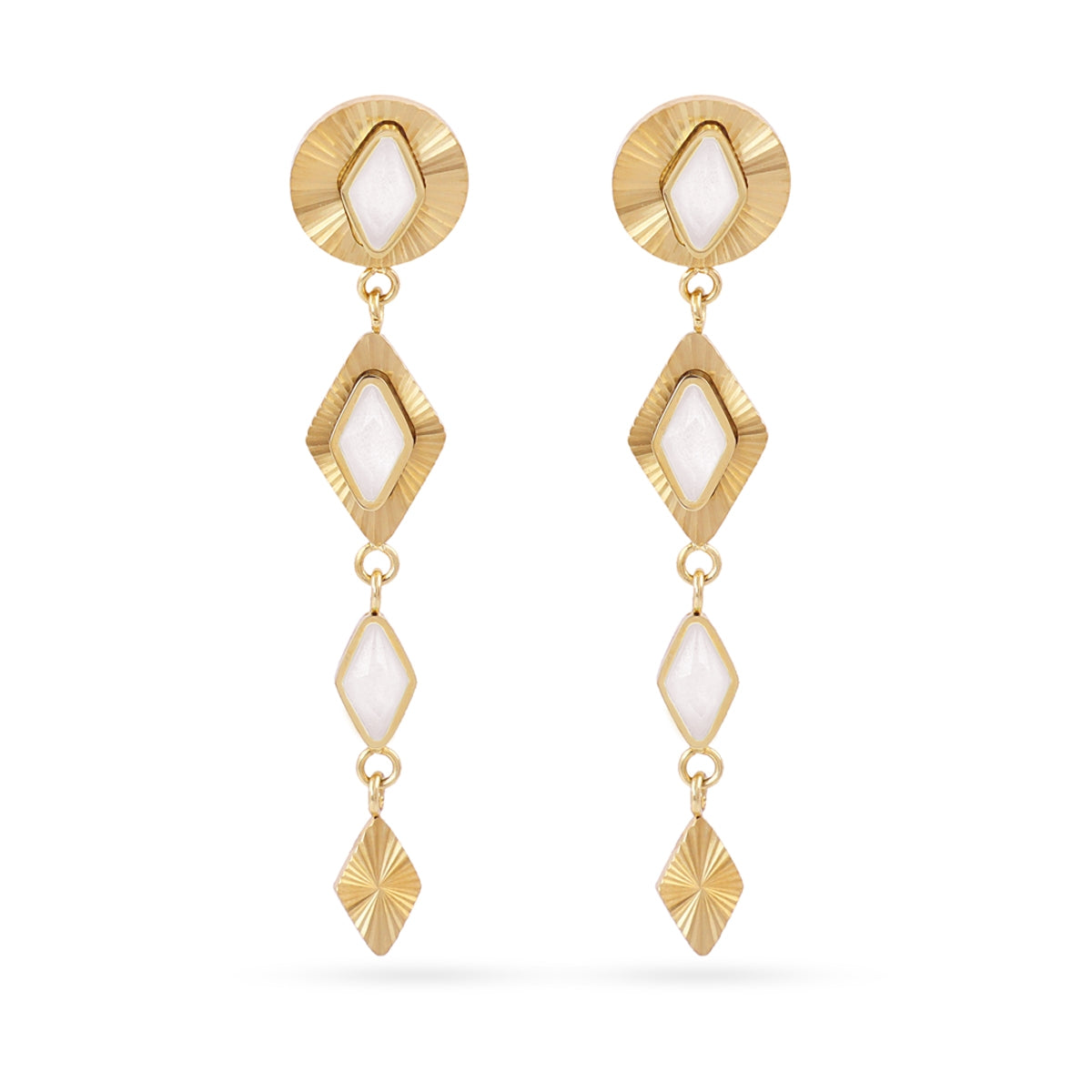 Pendientes Prisma Orlix Blanco Anartxy