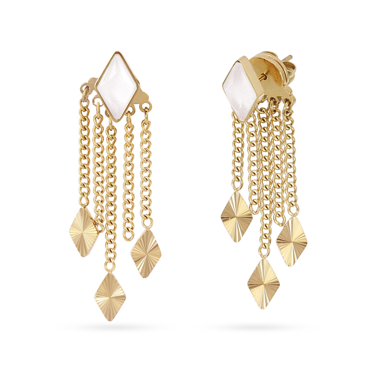 Pendientes Prisma Shiar Blanco Anartxy