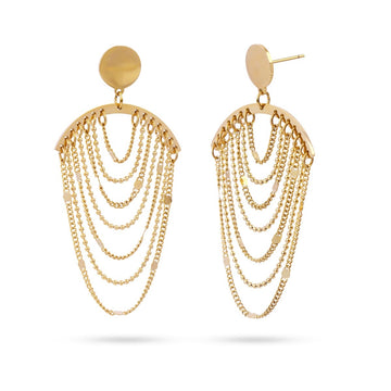 Pendientes Rainfall Spark Dorado Anartxy